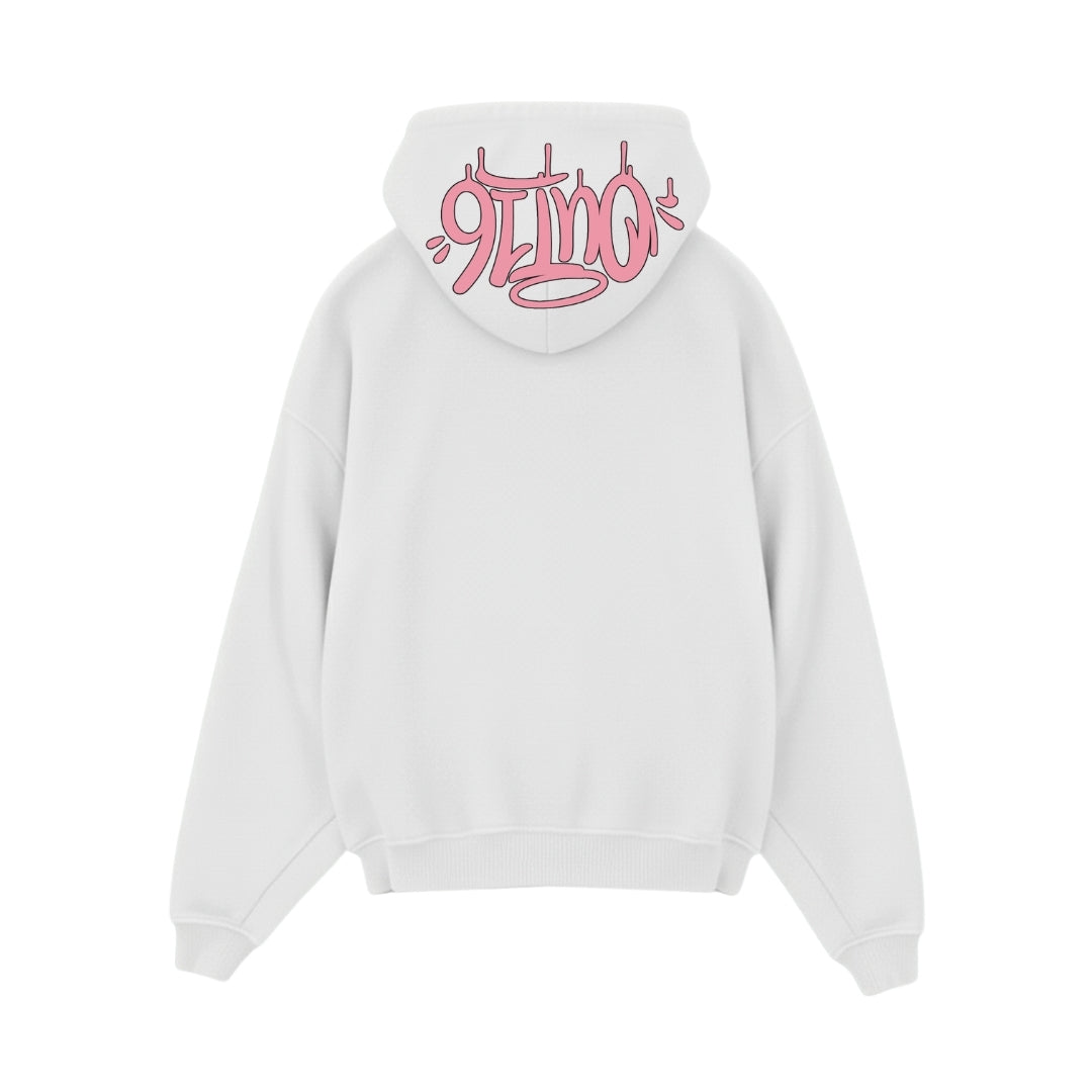 UNRULED OG HOODIE 01 — WHITE / PINK